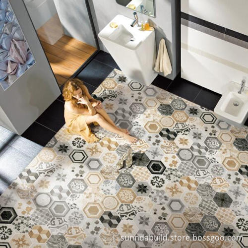 2016 Foshan latest design classical hexagonal floor tile